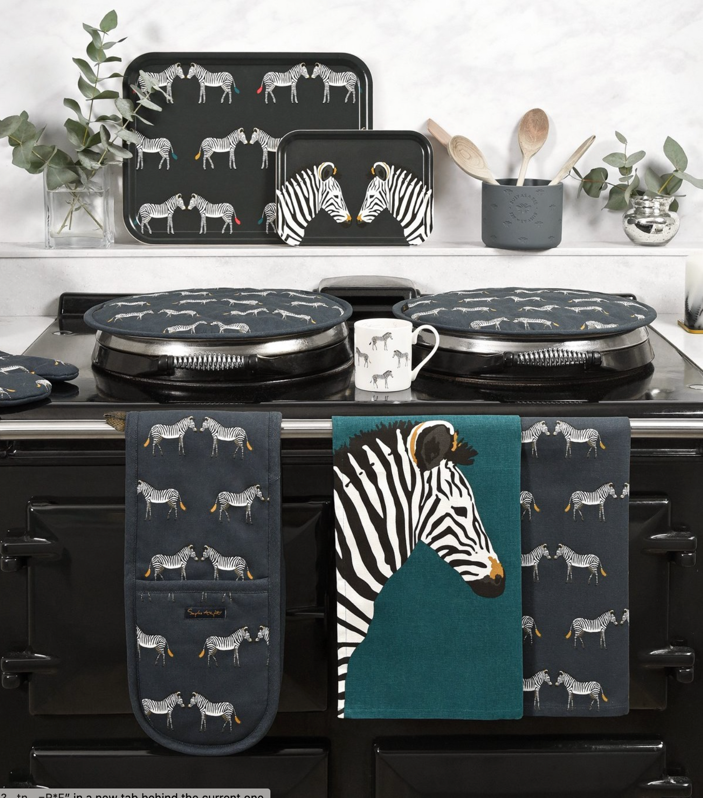 Sophie Allport Tea Towel ,Zebra