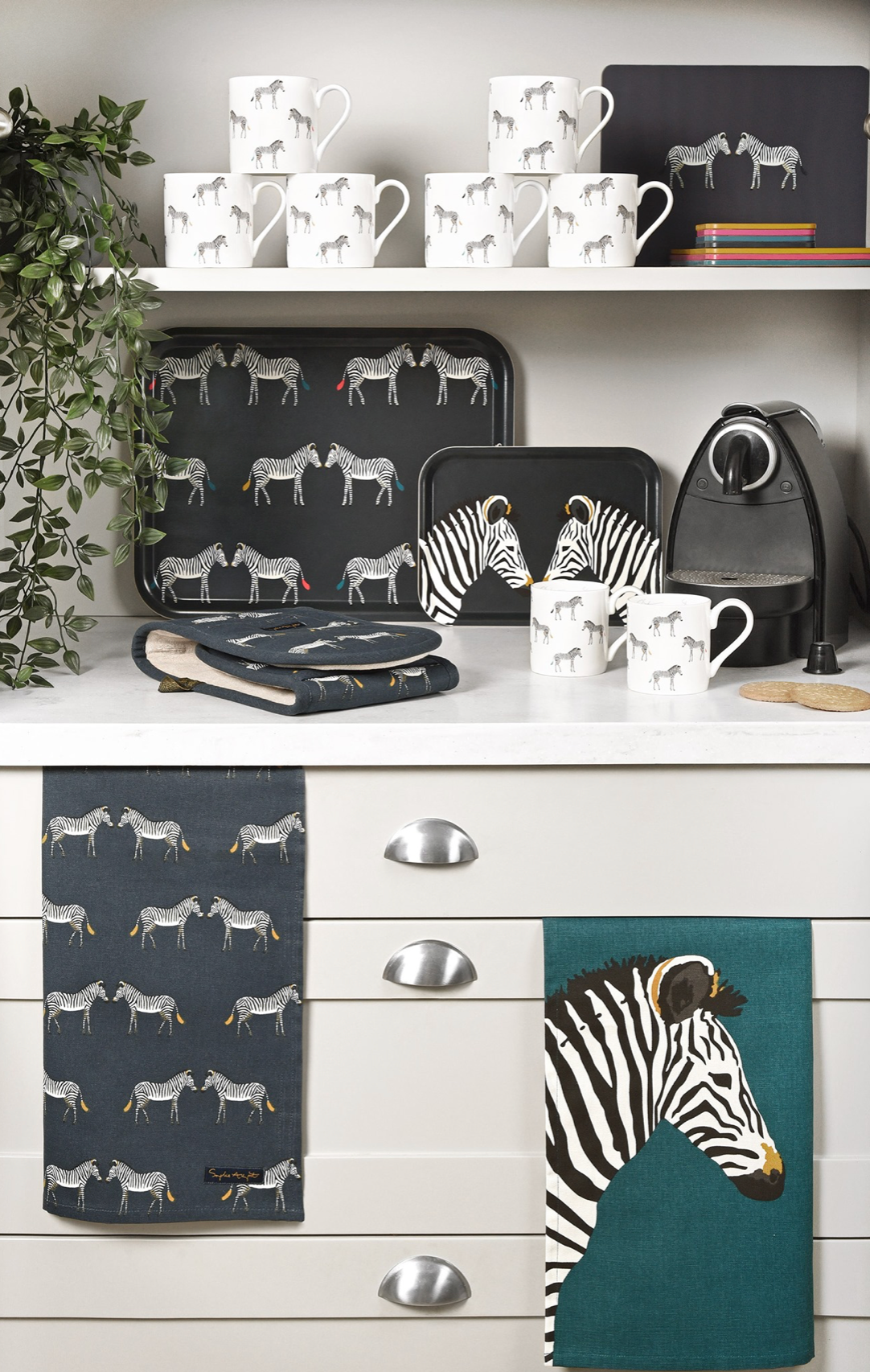Sophie Allport Tea Towel ,Zebra