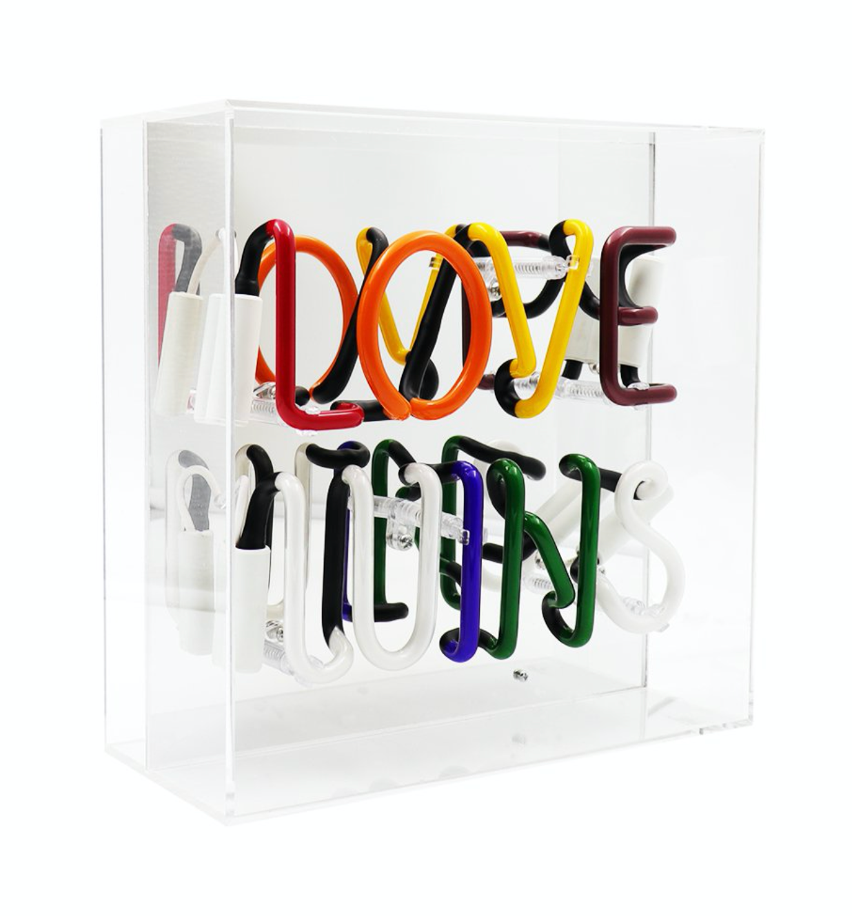 Locomocean Neon Box Sign, Love Wins
