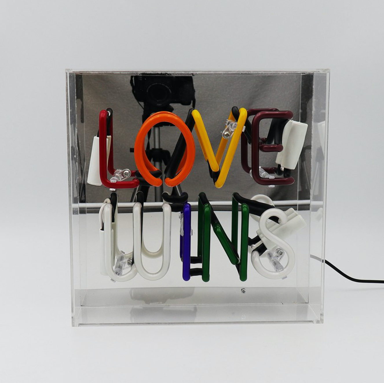 Locomocean Neon Box Sign, Love Wins