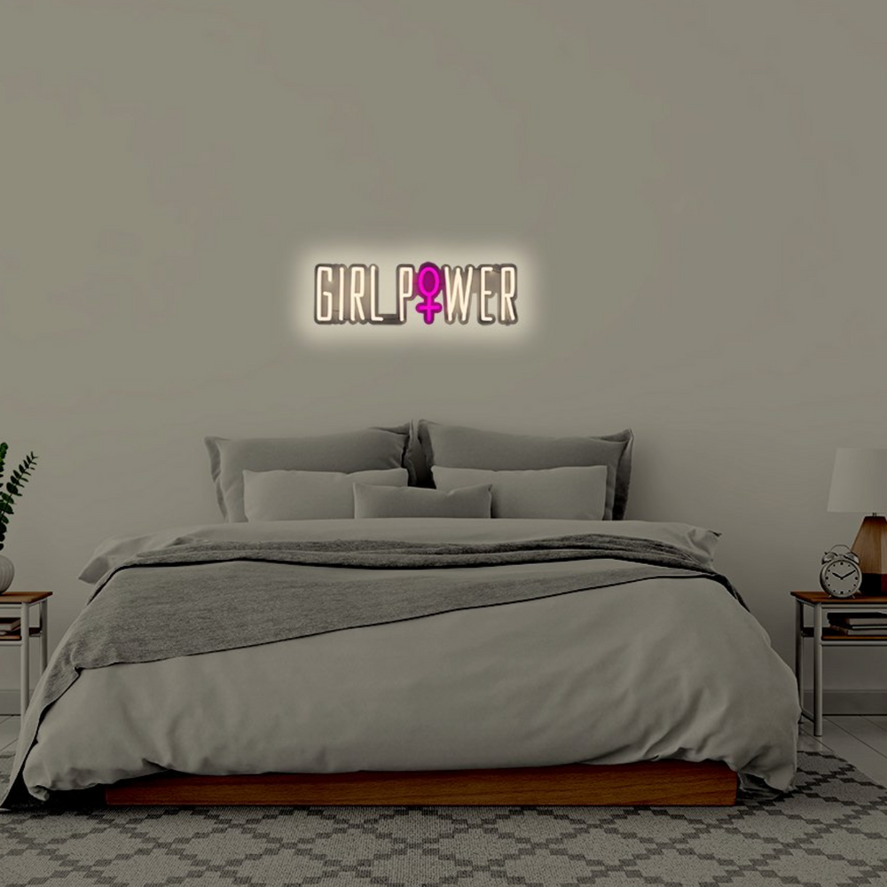 Locomocean Neon Wall Light, Girl Power