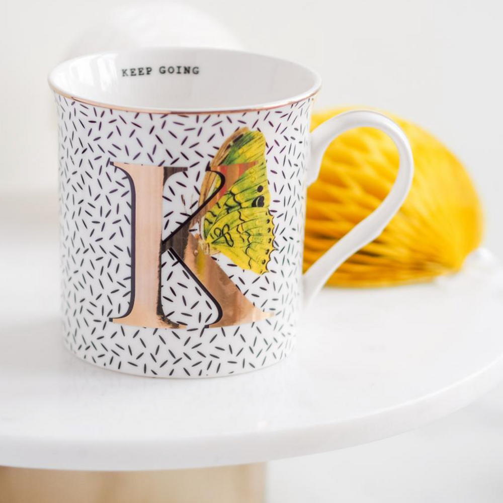 Yvonne Ellen Gold Edition Alphabet Mug Small