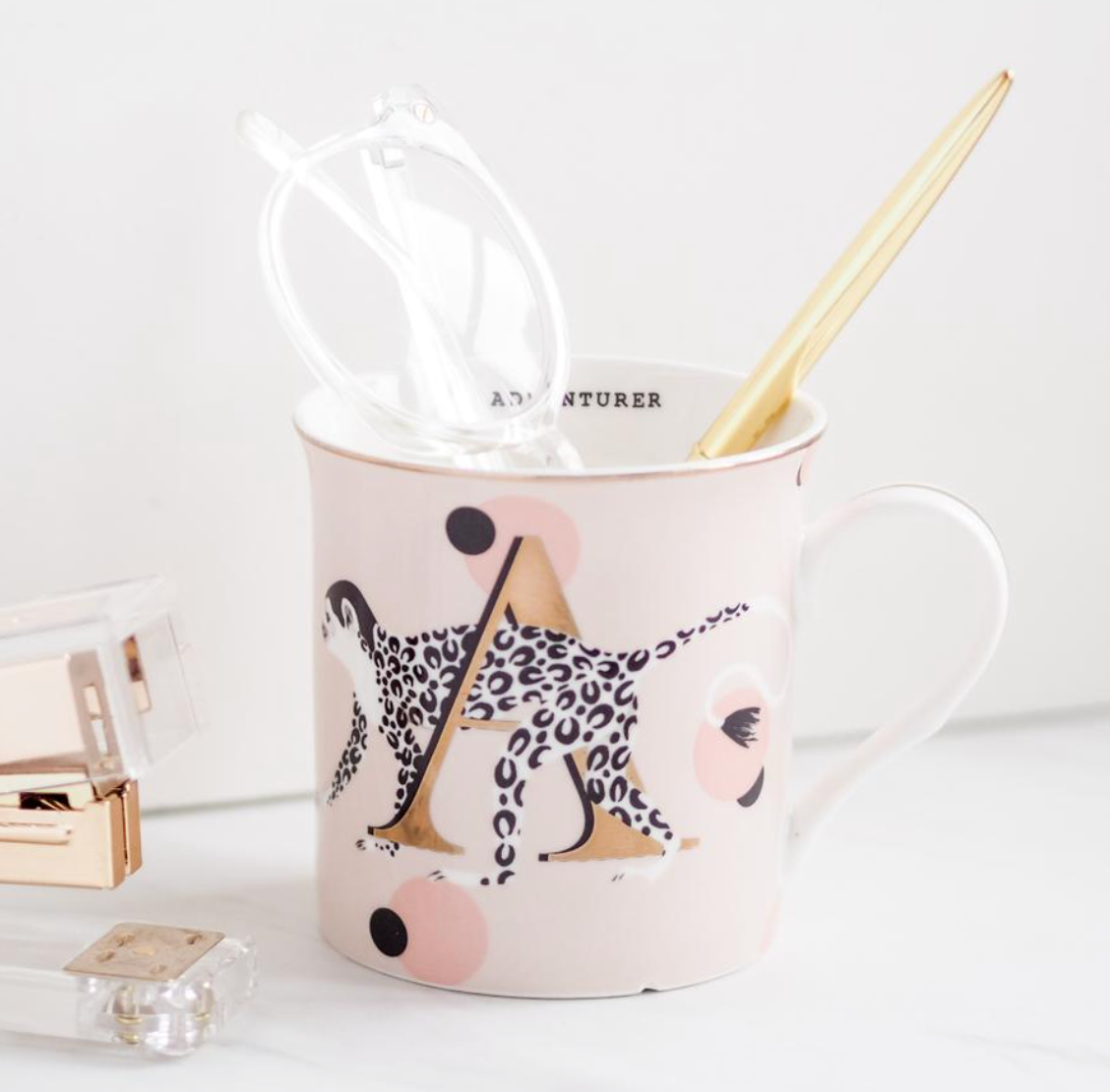 Yvonne Ellen Gold Edition Alphabet Mug Small