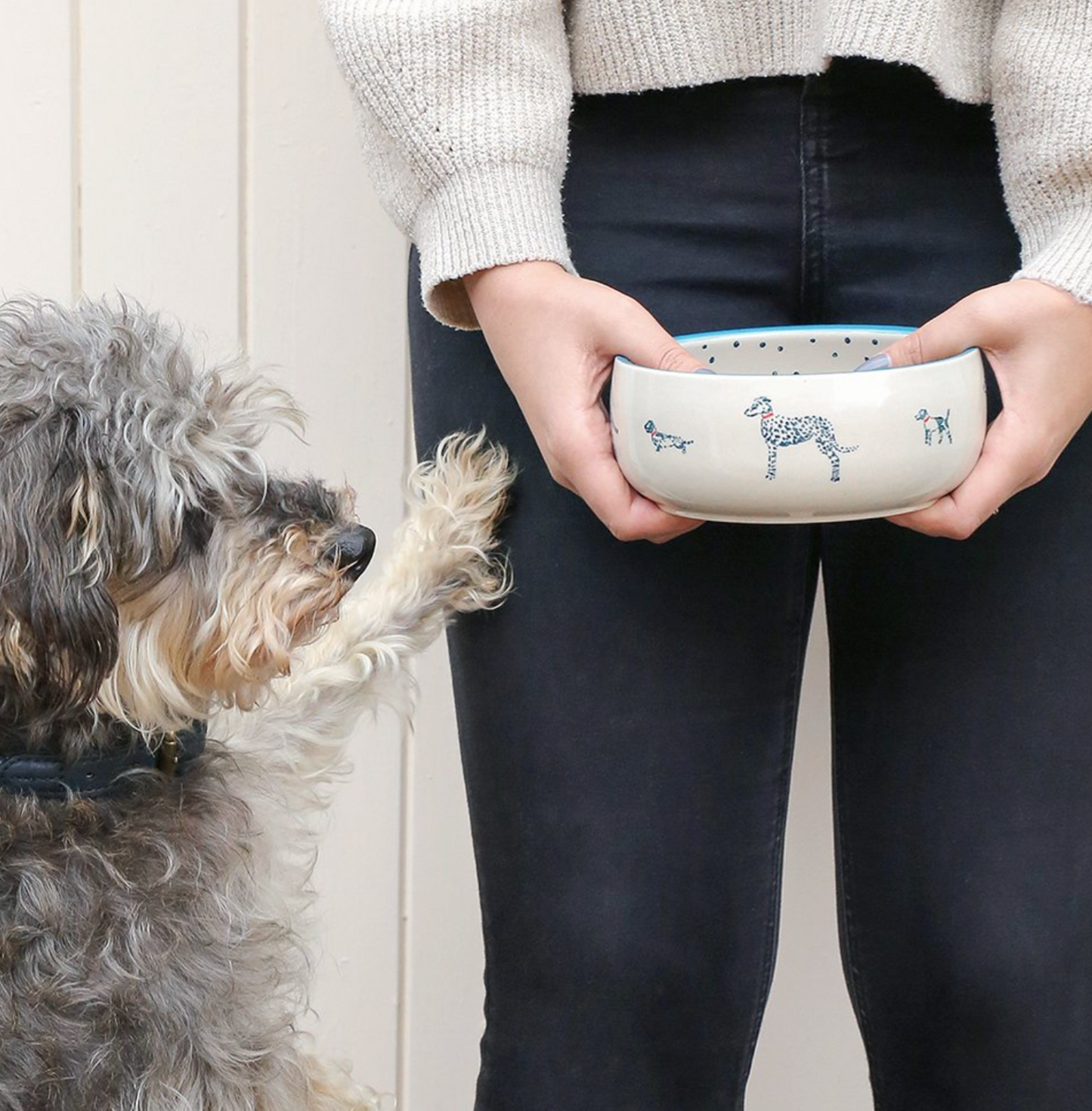Sophie Allport Stoneware Dog Bowl, Fetch