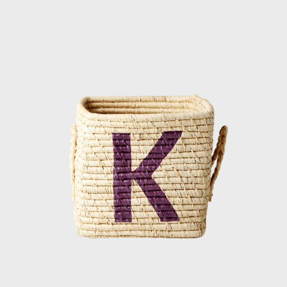 Rice Raffia Alphabets Basket