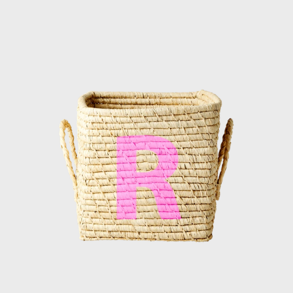 Rice Raffia Alphabets Basket
