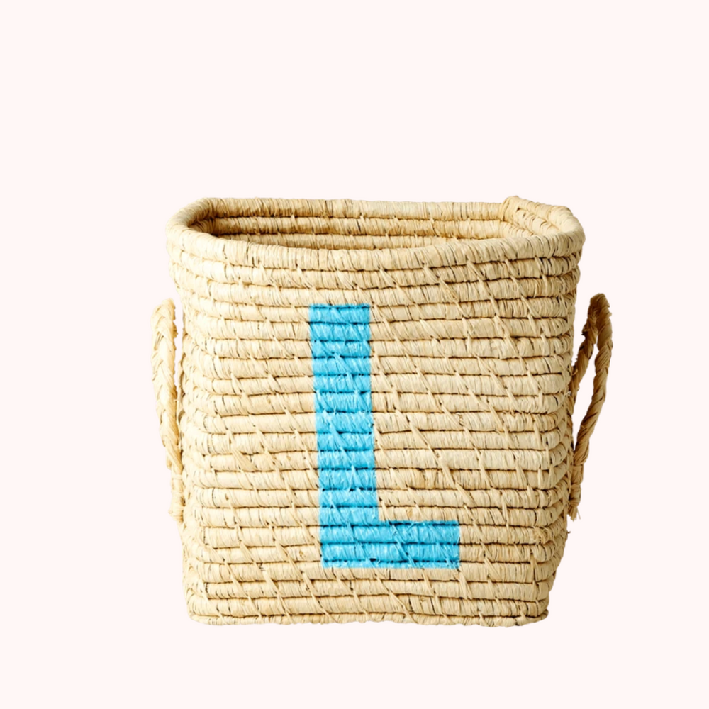 Rice Raffia Alphabets Basket