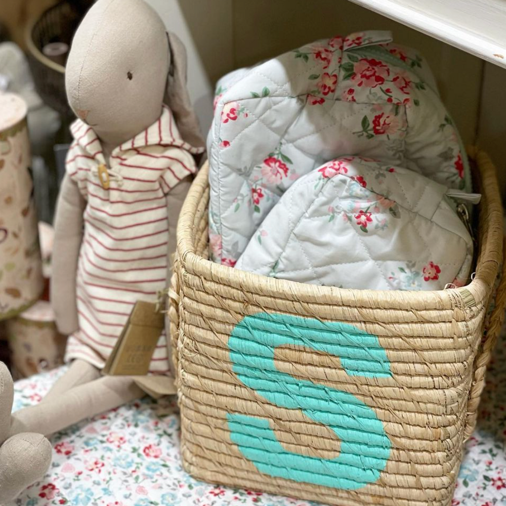 Rice Raffia Alphabets Basket