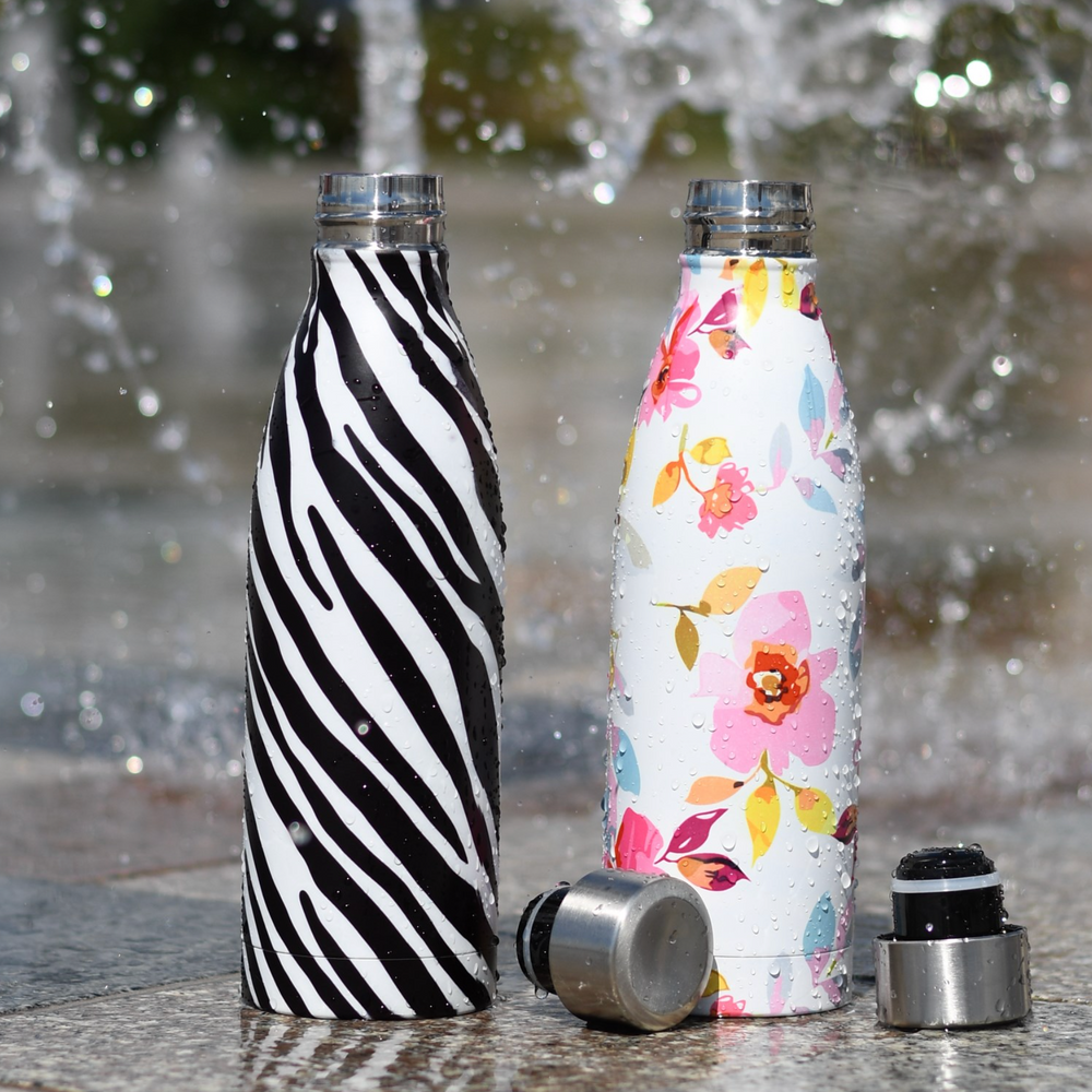 Madagascar Zebra Stainless Steel Insulated Water Bottle