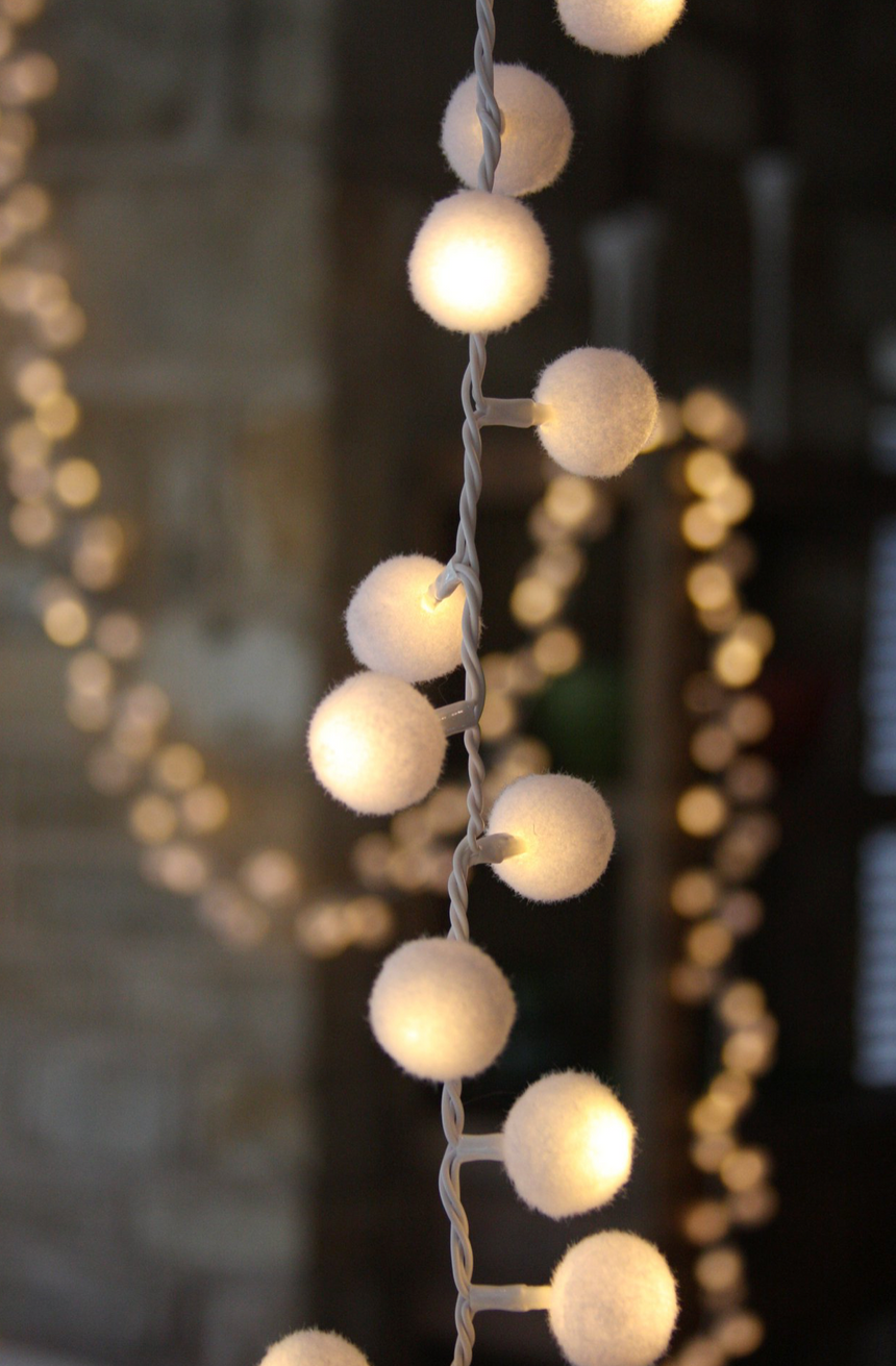 Pom Pom LED Fairy Light ( Mains Operated )