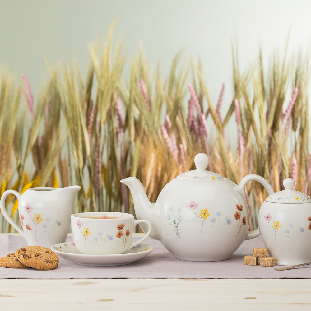 Pressed Flowers Porcelain Creamer