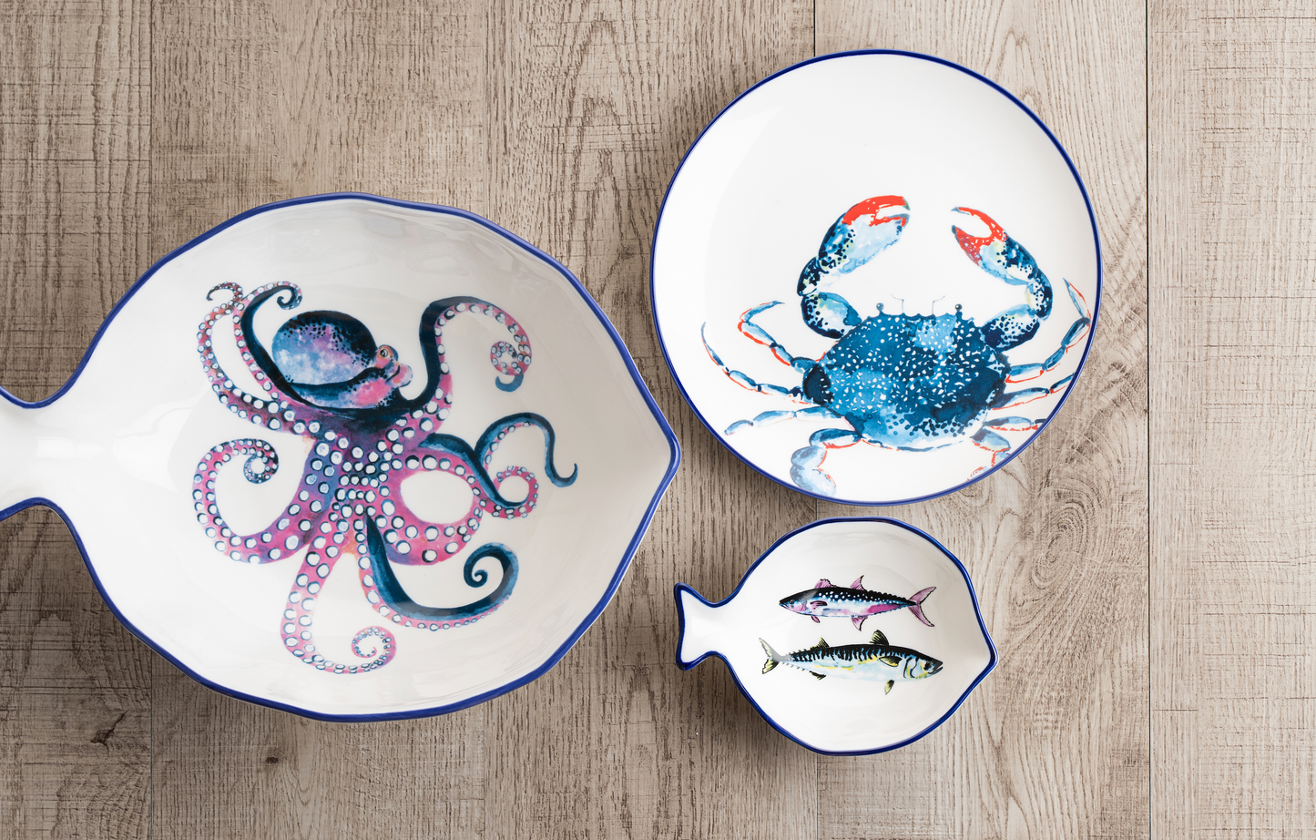 Dish Of The Day Porcelain Serving Bowl, Octopus ( Large )
