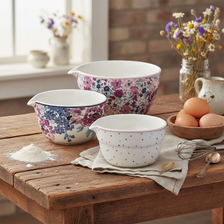 Ashley Thomas Porcelain Measuring Cups ( Set Of 3 )