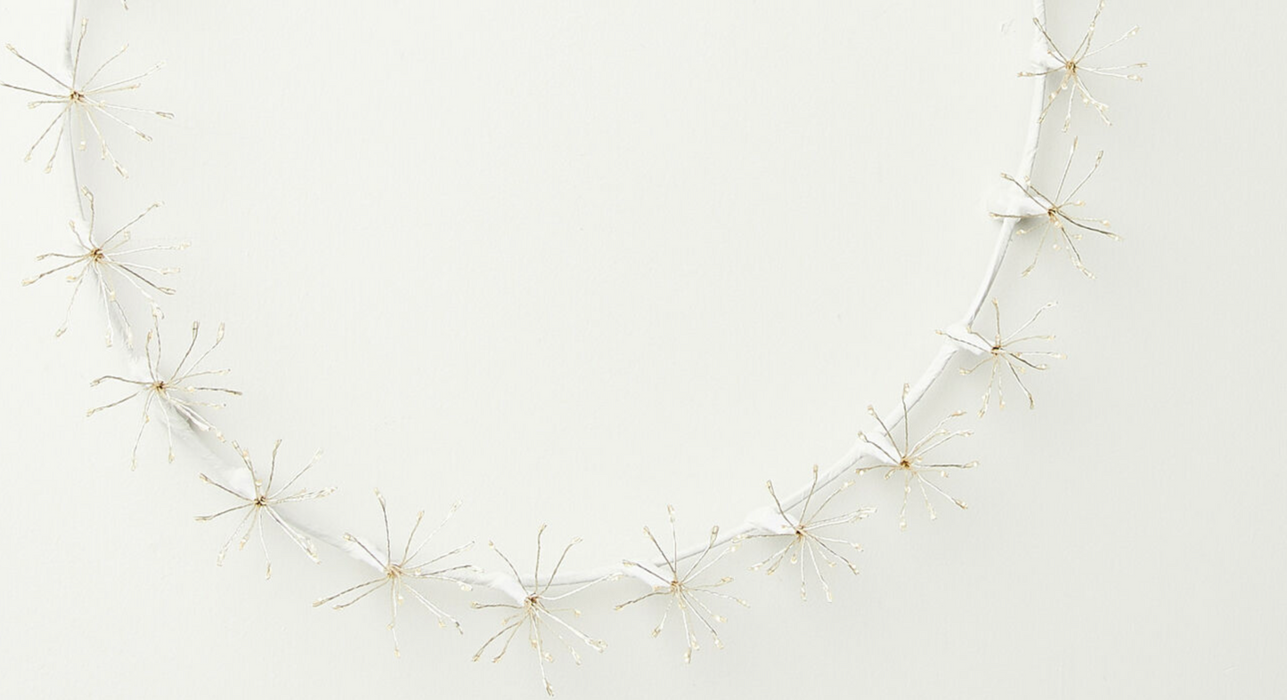 Starburst LED Wreath White