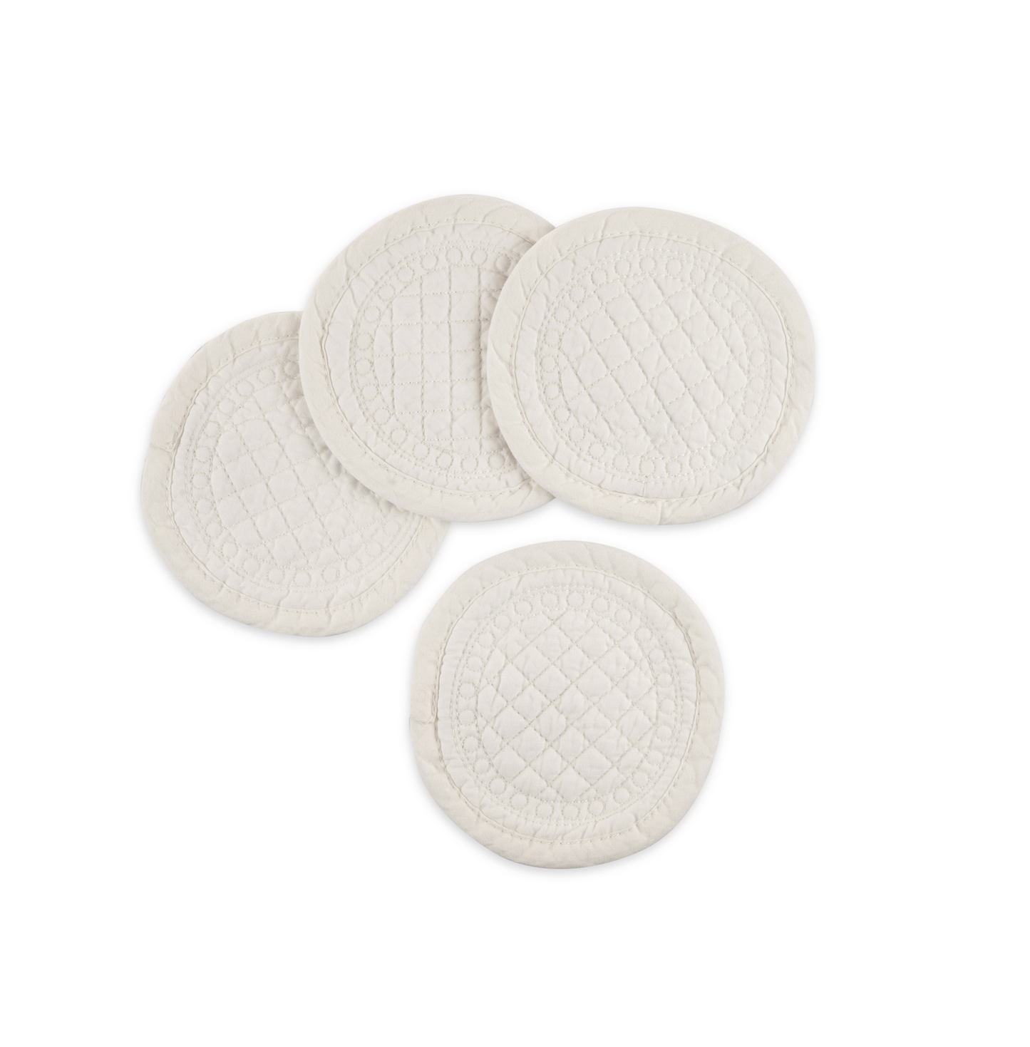 Mary Berry Signature Collection Cotton Coasters, Ivory ( Set Of 4 )
