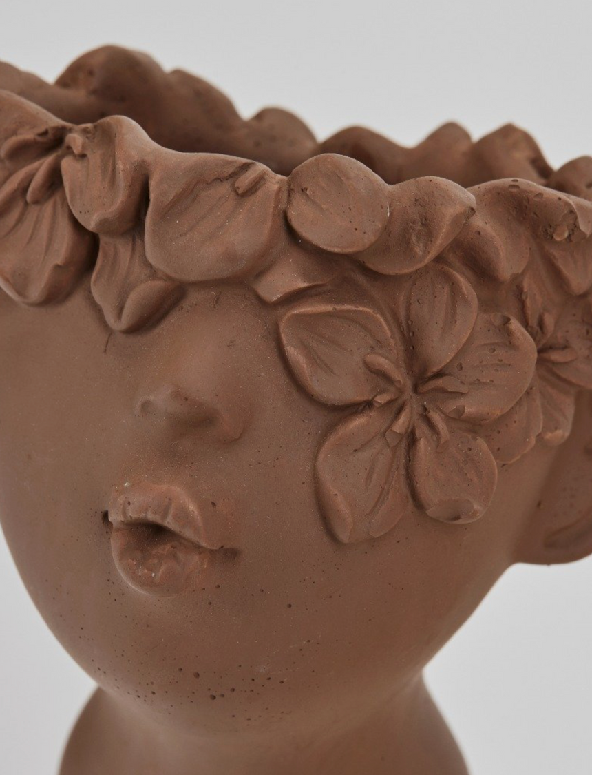 Bahne Cement Vase Lady Kiss, Brown