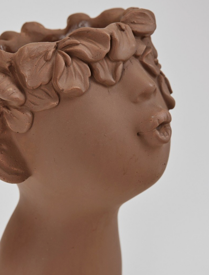 Bahne Cement Vase Lady Kiss, Brown