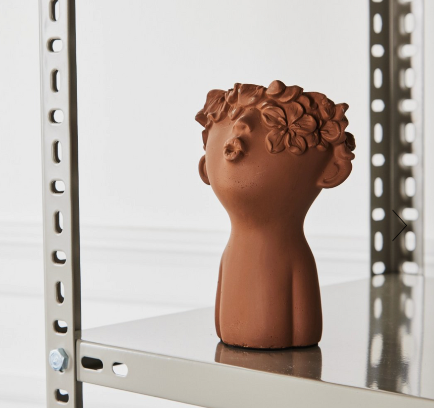 Bahne Cement Vase Lady Kiss, Brown