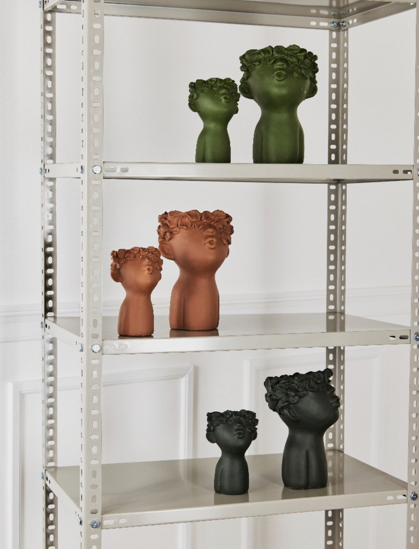 Bahne Cement Vase Lady Kiss, Brown