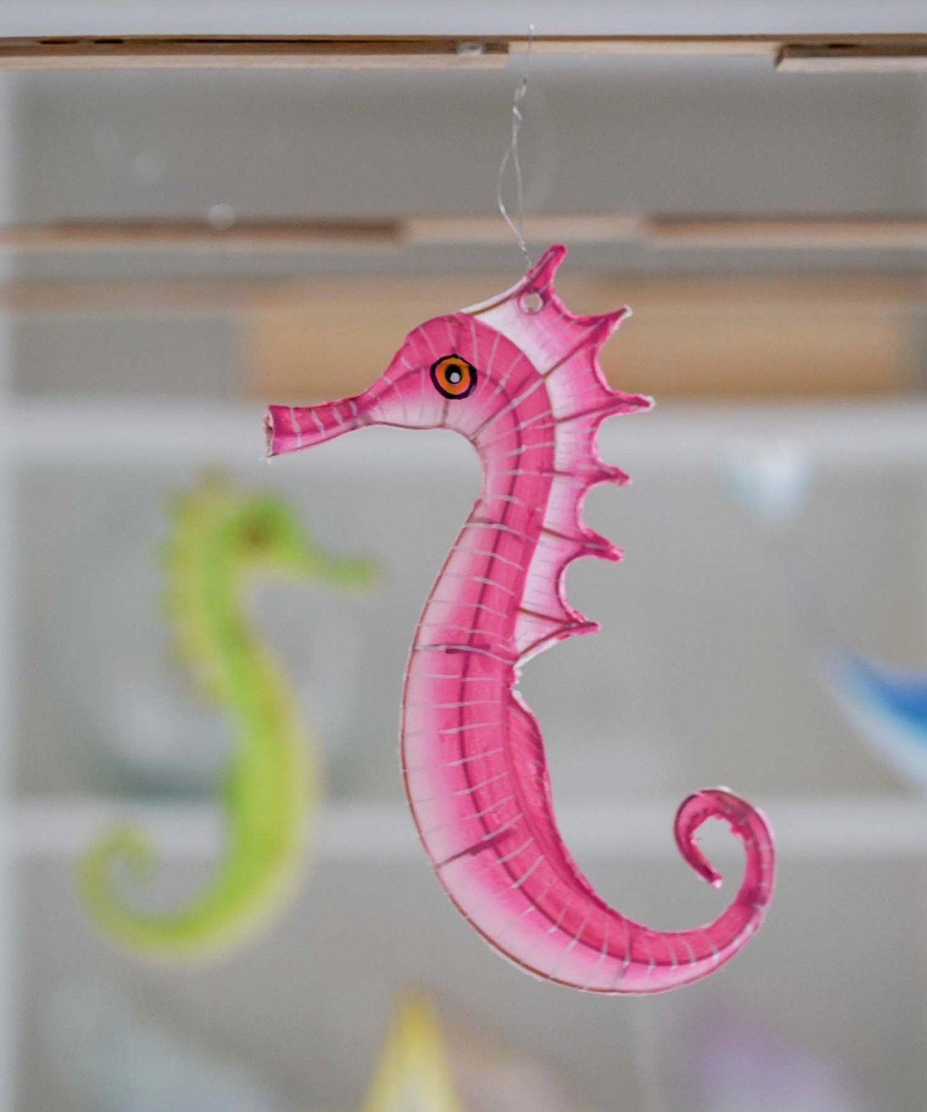 Petitpan Handmade Silk Lantern, Seahorse, Rose