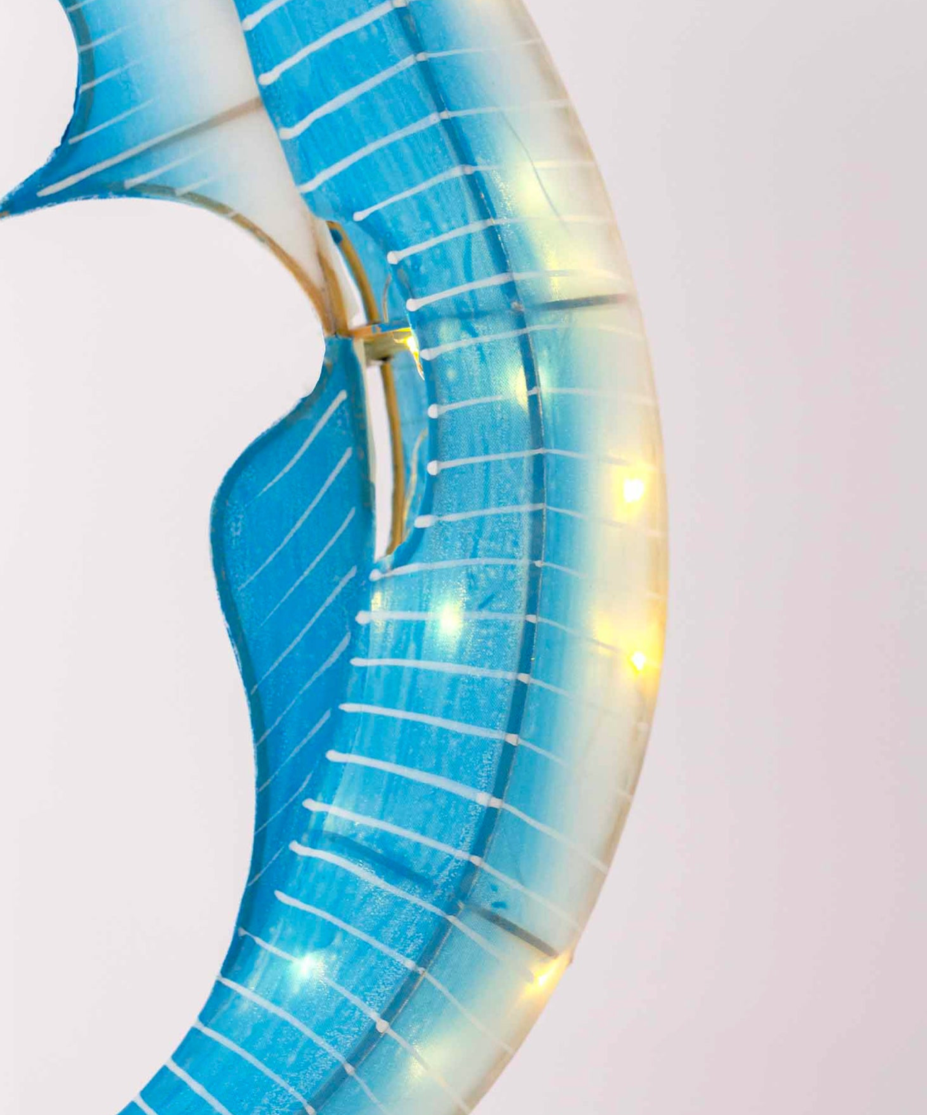 Petitpan Handmade Silk Lantern, Seahorse, Turquoise