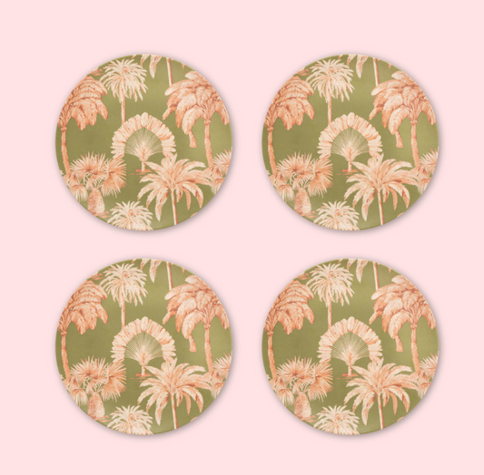 Eleanor Bowmer Melamine Side Plates , Palm Trees (Set Of 4)
