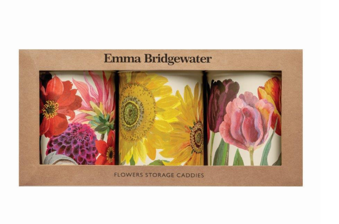 Emma Bridgewater Round Storage Canisters, Flowers ( Set Of 3 )