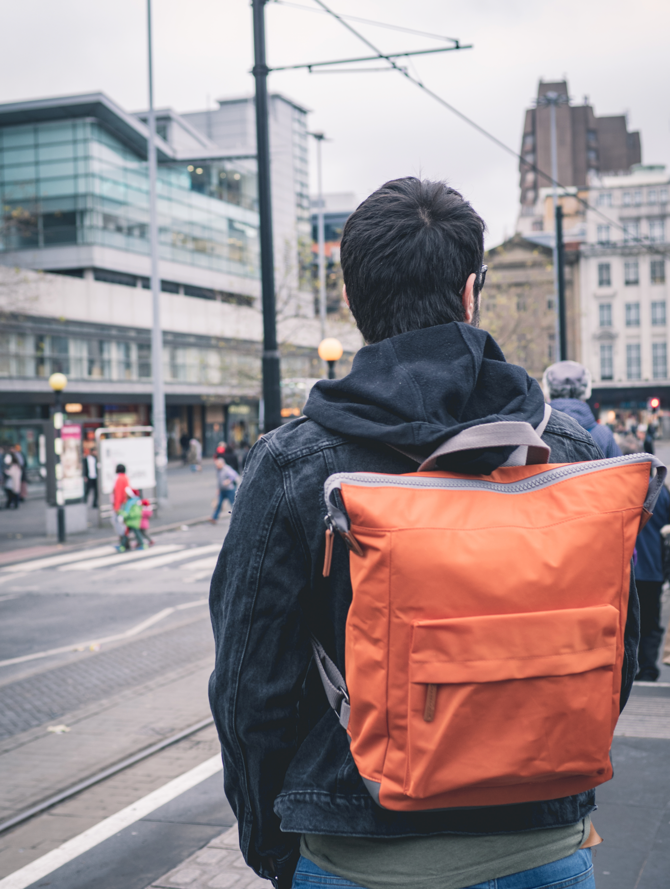 Roka London Bantry B Small Rucksack, Burnt Orange (Sustainable Nylon)