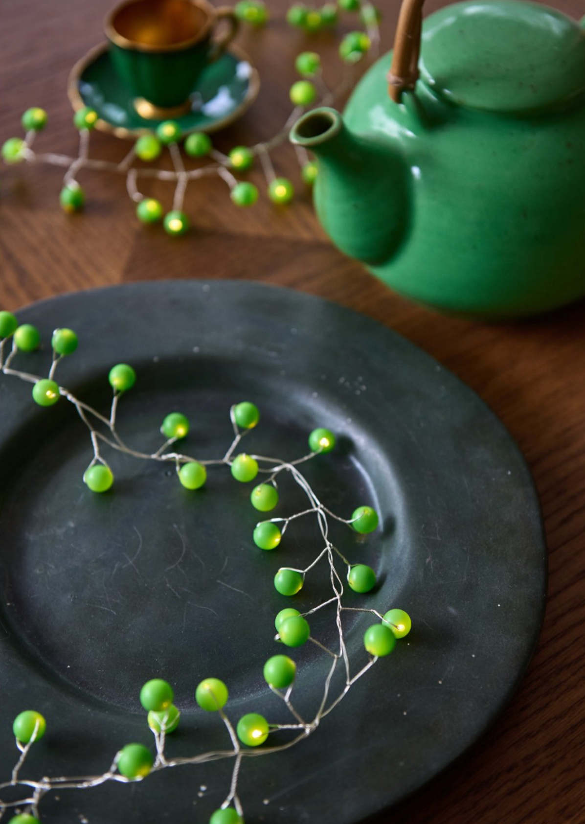 Snowberry LED Fairy Lights, Green( Mains Powered)