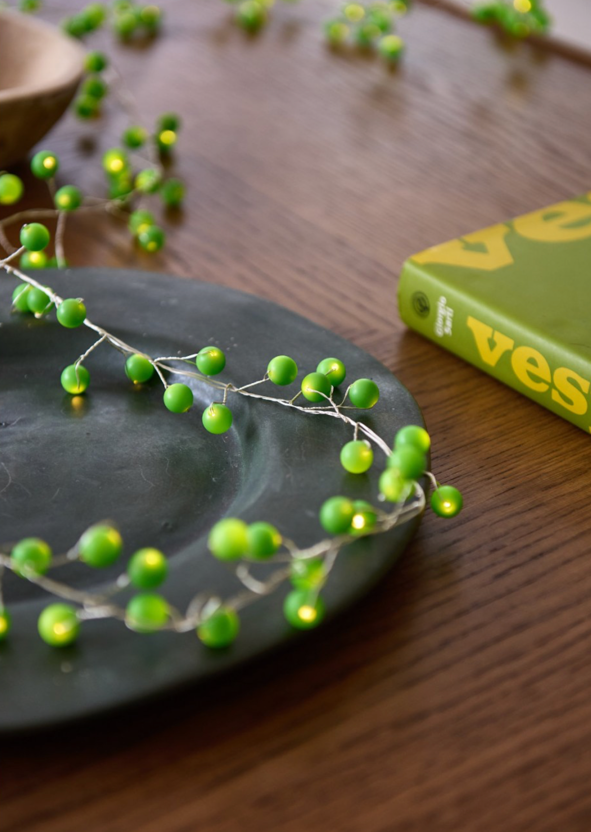 Snowberry LED Fairy Lights, Green( Mains Powered)