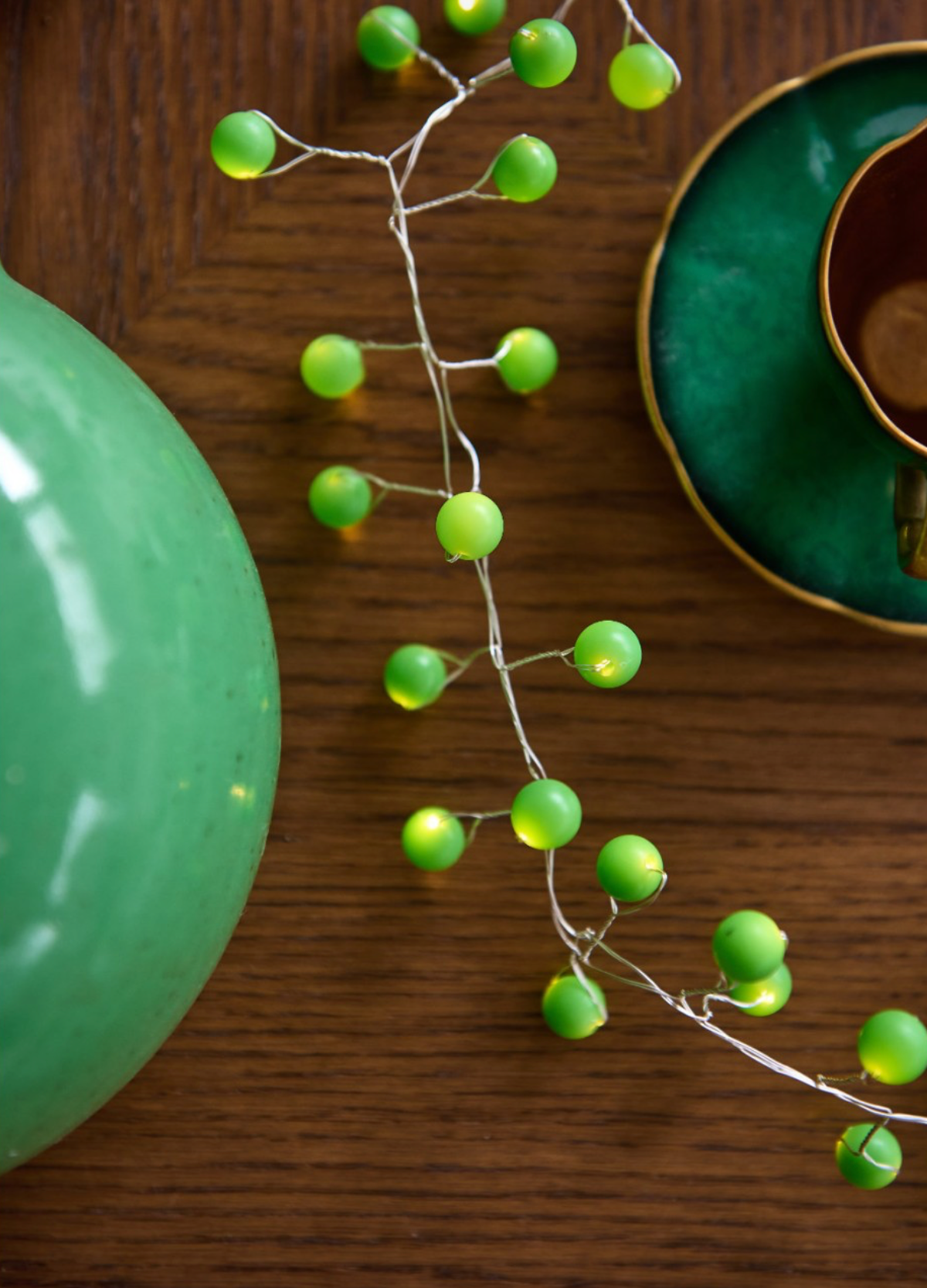 Snowberry LED Fairy Lights, Green( Mains Powered)