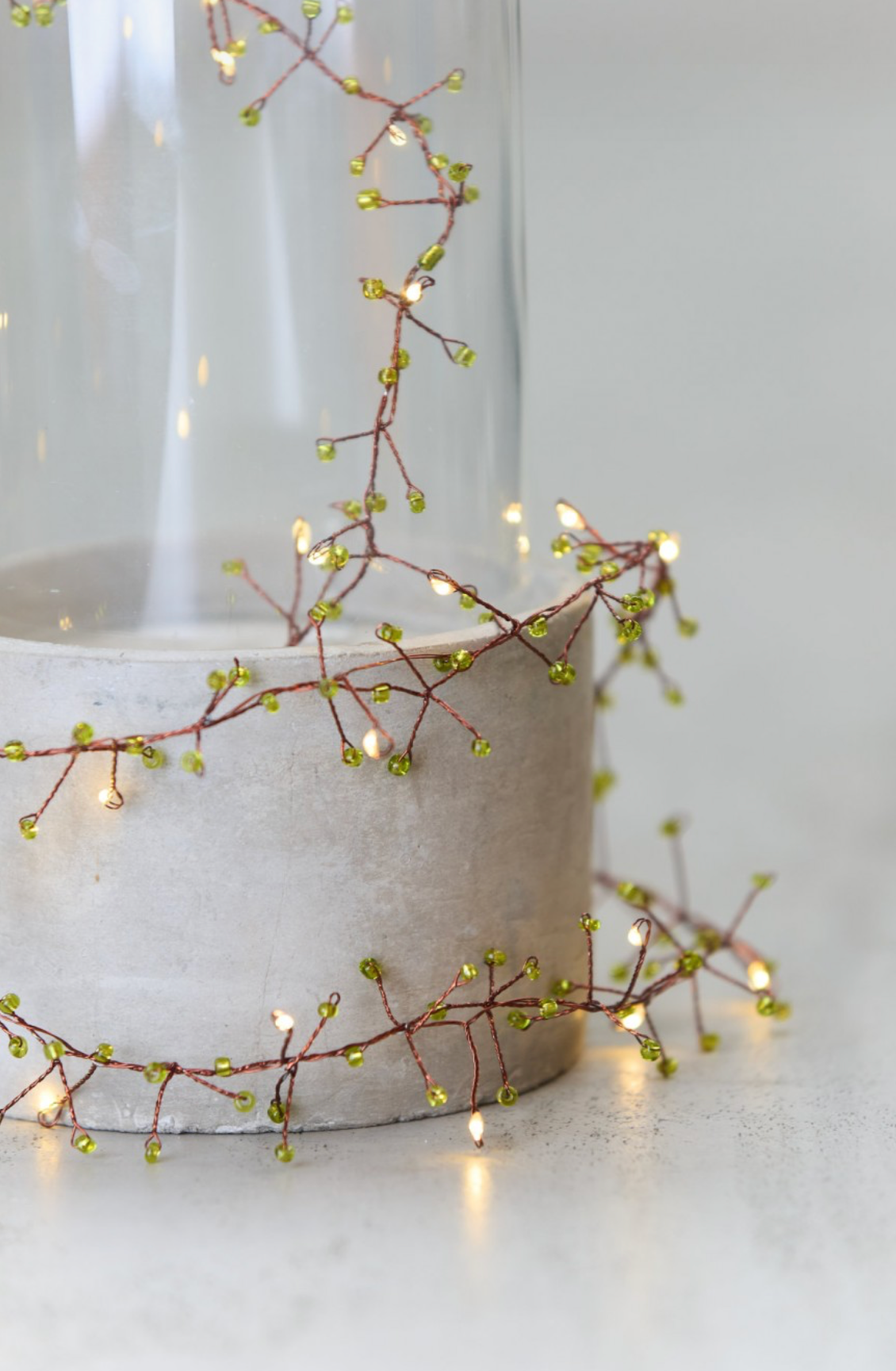 Jewel Cluster LED Fairy Lights,Green (Battery Operated)