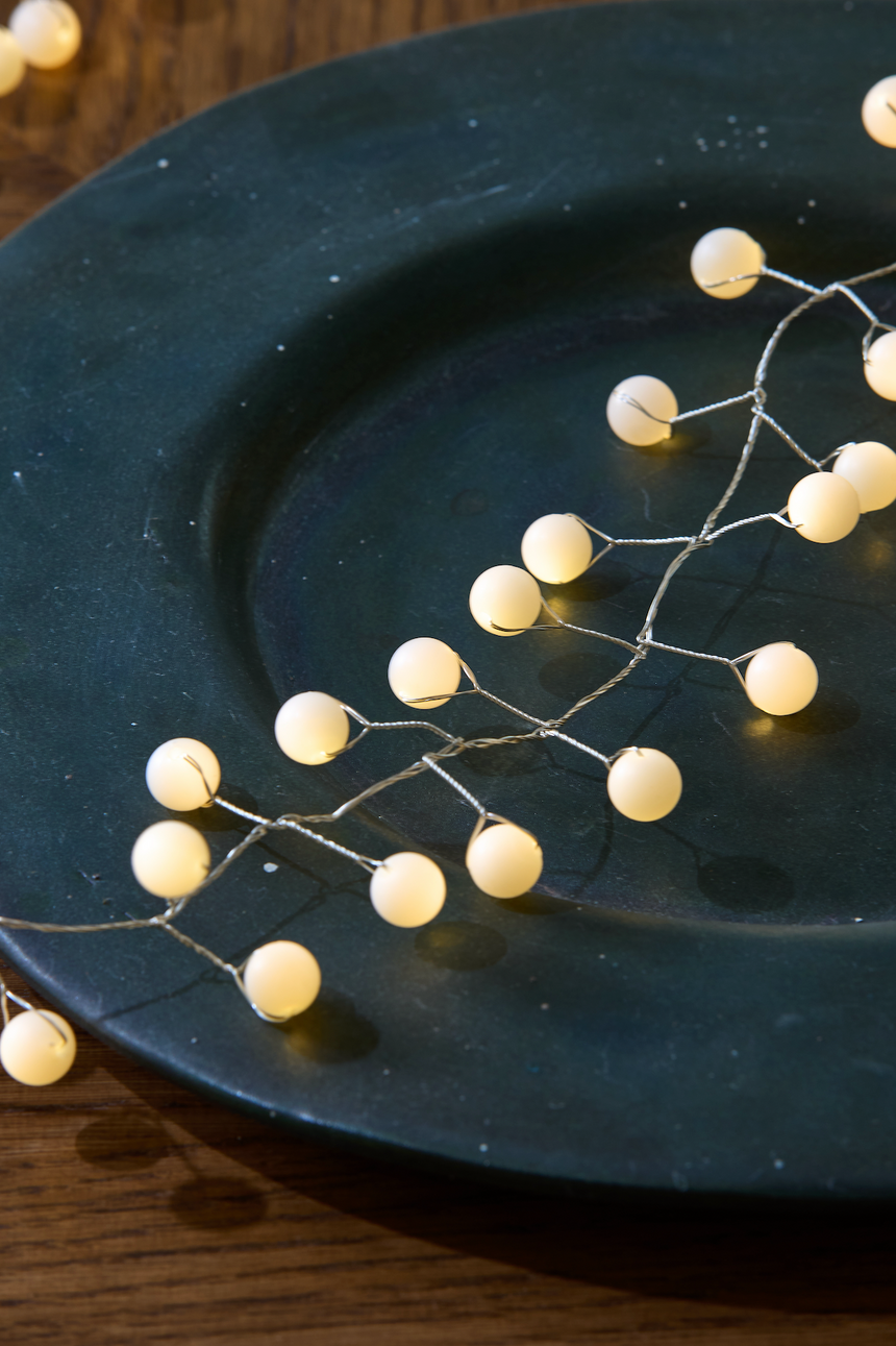 Snowberry LED Fairy Lights, White(Mains Powered)