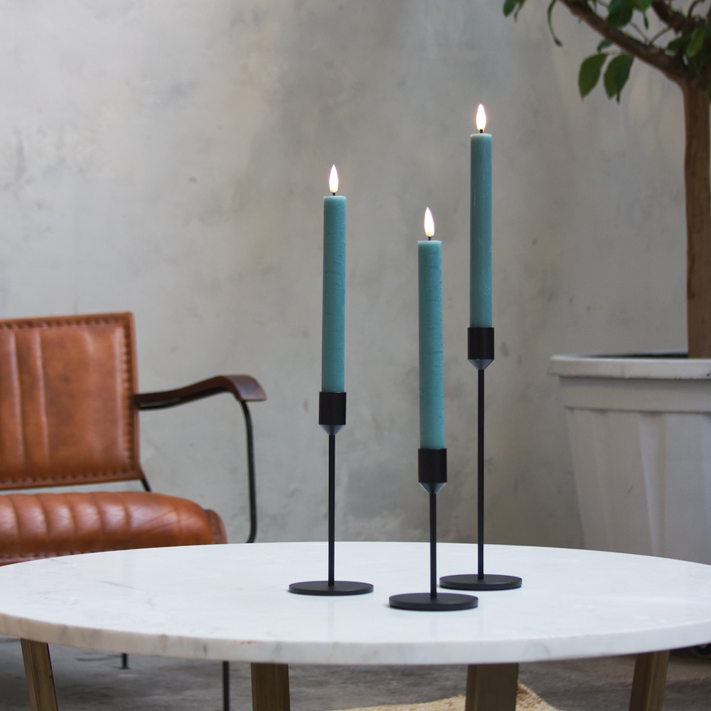 Candle Holder, Matt Black ( Set Of 3 )