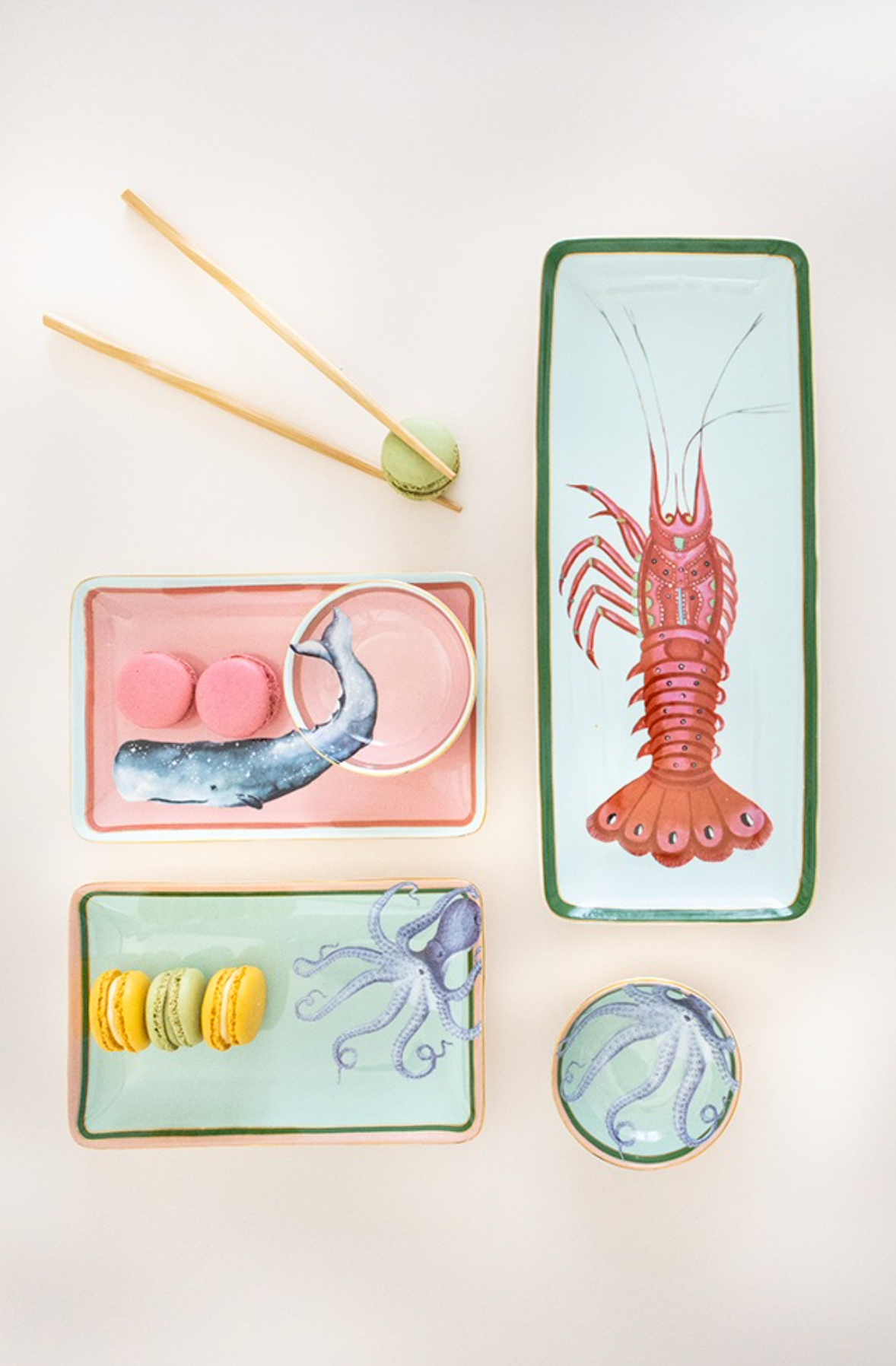 Yvonne Ellen Sushi Plates & Dip Bowls (Set Of 2)