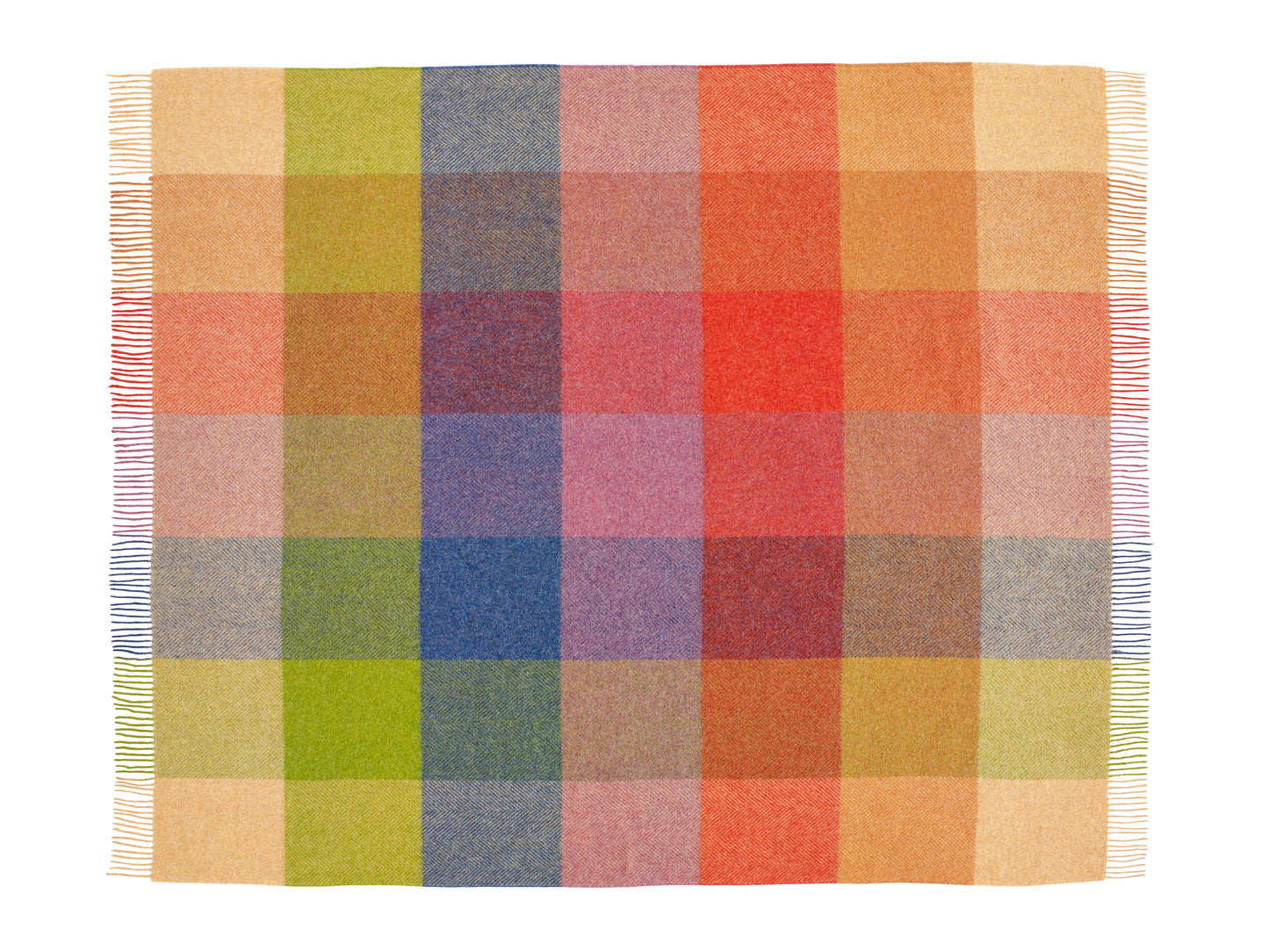 Bronte By Moon Harland Shetland Wool Throw Blanket, Sunset