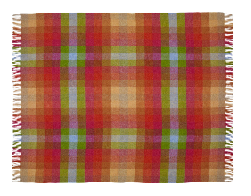 Bronte By Moon Harlequin Shetland Wool Throw, Sunshine