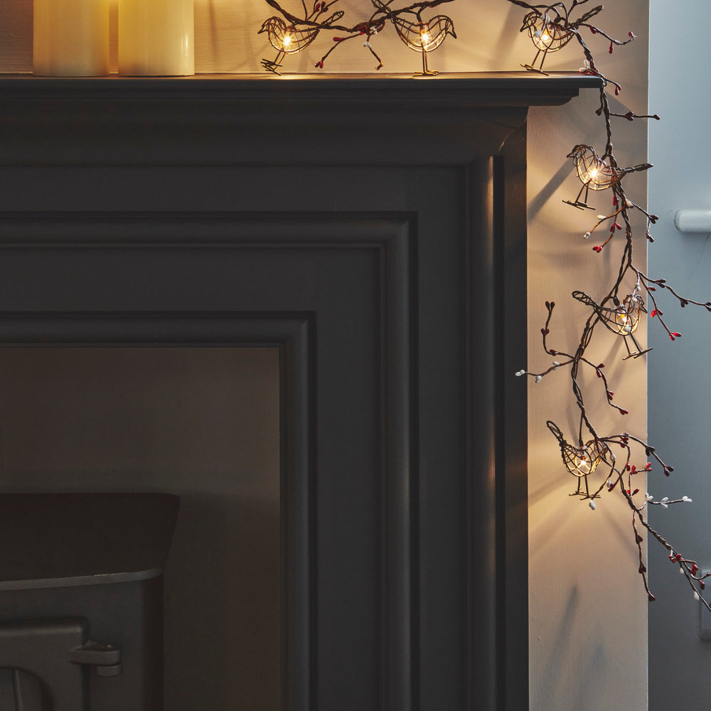 Winter Robin LED Fairy Light (Battery Operated)