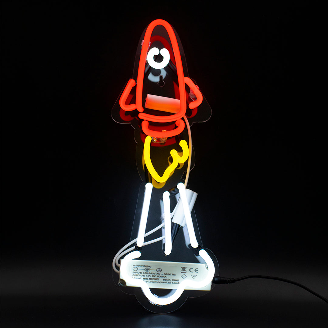 Locomocean Neon Wall Light Rocket