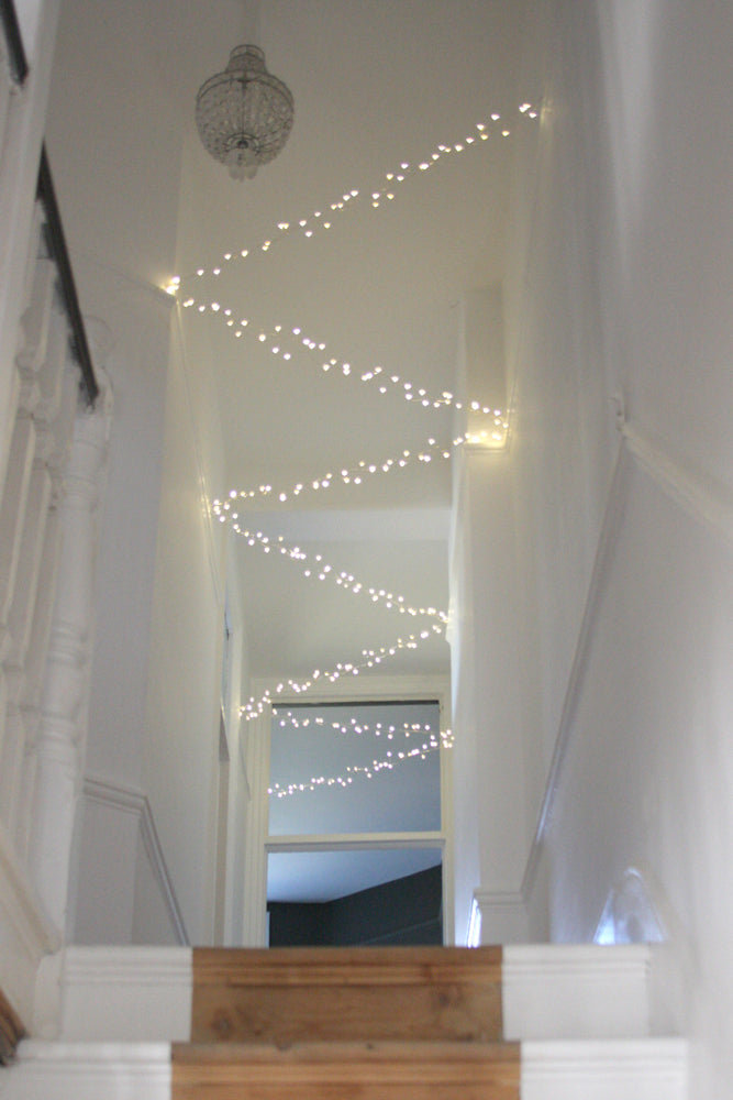 Cluster LED Fairy Light Silver 15 Meters ( Mains Powered )