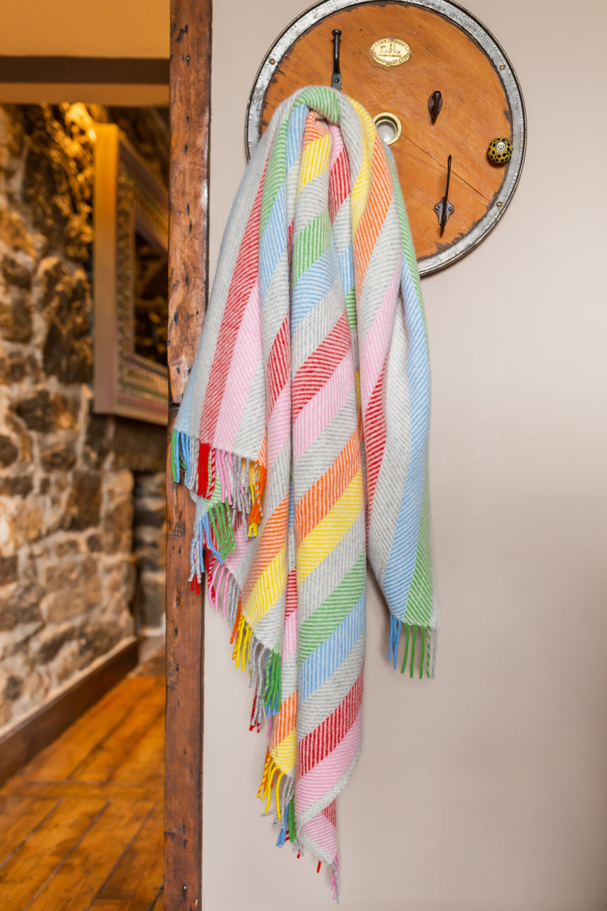 Tweedmill  Pure New Wool Throw, Rainbow