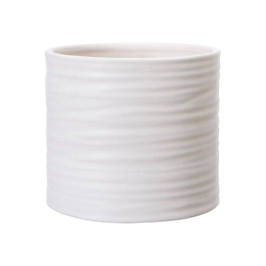 Wikholm Lisen Ceramic PLant Pot, Matt White