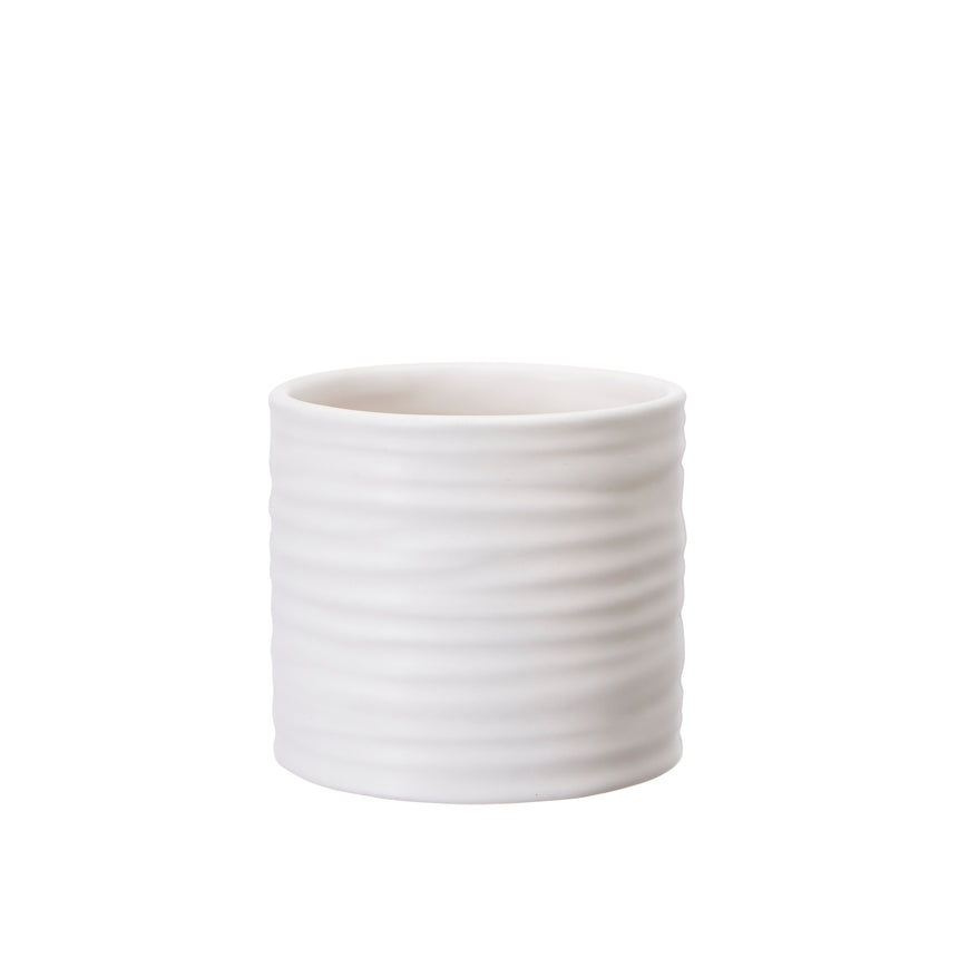 Wikholm Lisen Ceramic Plant Pot, Matt White