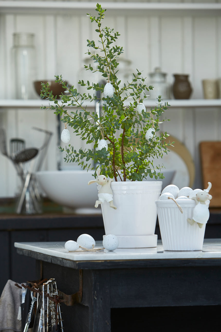 Wikholm Estrid Ceramic Plant Pot, White