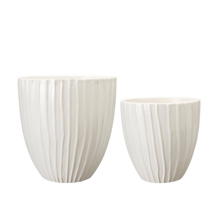 Wikholm Estrid Ceramic PLant Pot, Matt White