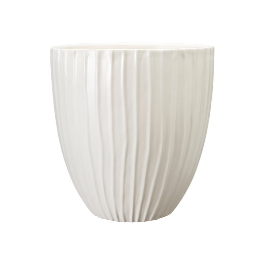 Wikholm Estrid Ceramic PLant Pot, Matt White