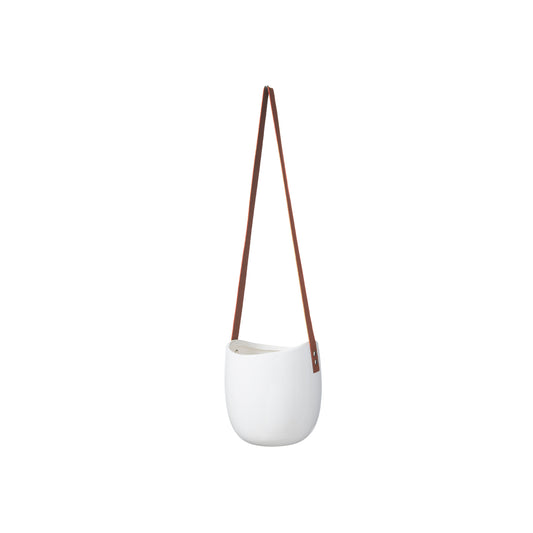 Wikholm Estrid Ceramic Hanging PLant Pot, Gloss White