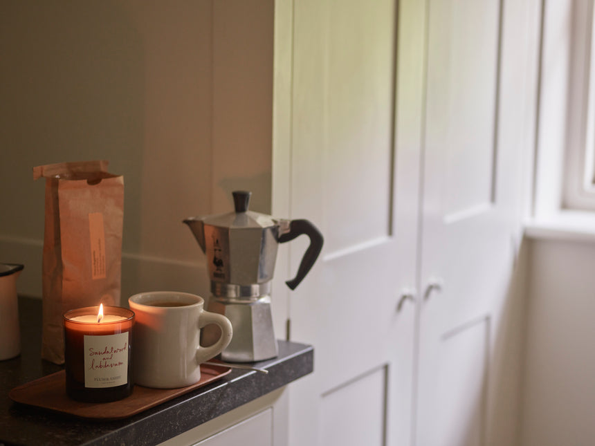 Plum & Ashby Large Scented Candle, Sandalwood & Labdanum