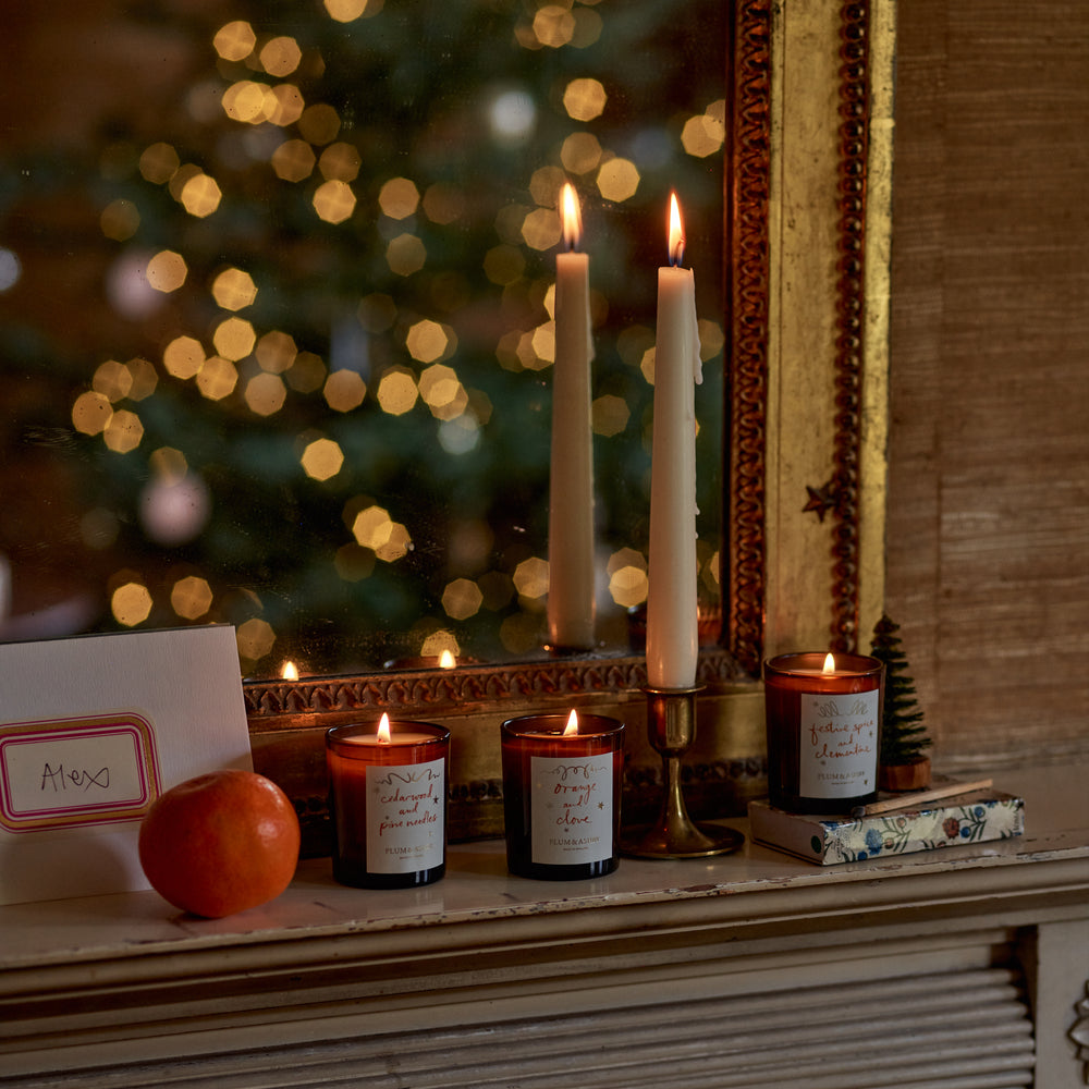 Plum & Ashby Festive Spice & Clementine Scented Votive