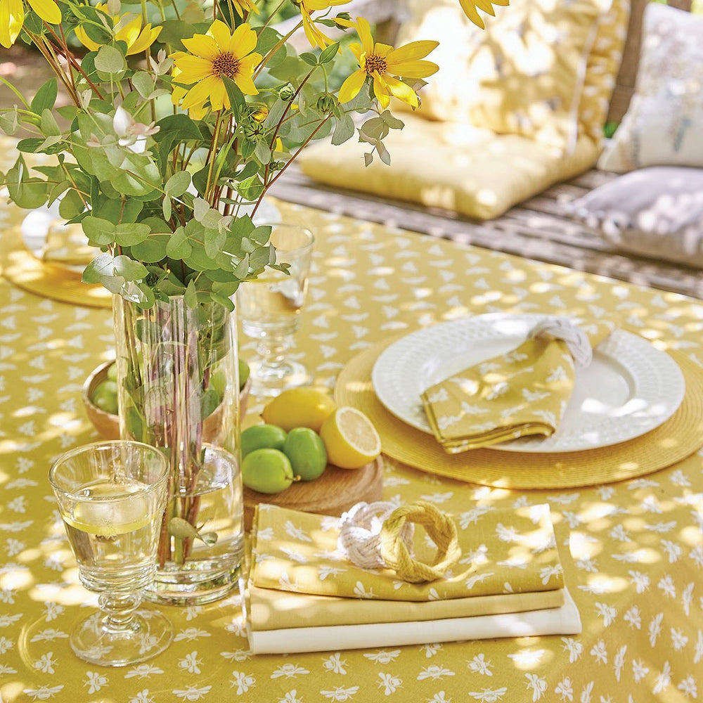 Walton & Co Cotton Napkins, Ochre (Set Of 4)